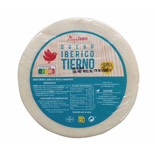 AUCHAN Queso mezcla tierno Producto Alcampo