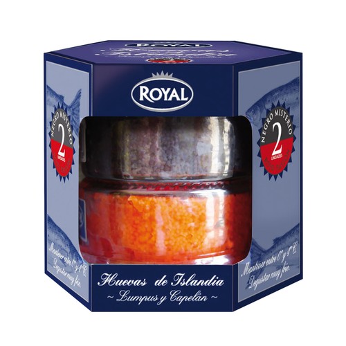 Huevas de lumpus y capelán de Islandia ROYAL, pack de 2 uds. 50gr
