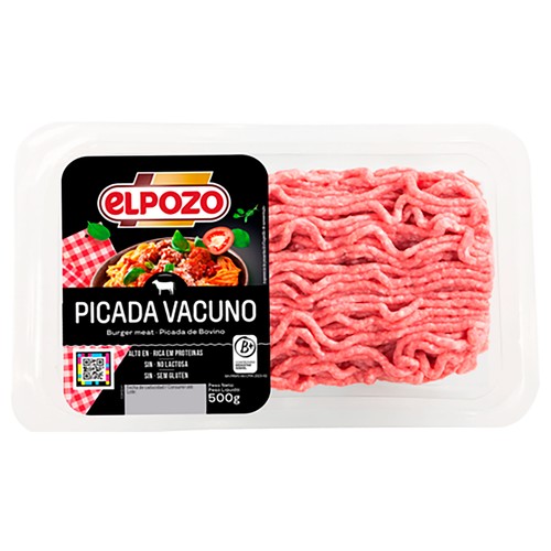 EL POZO Preparado picada burger meat de vacuno 500 g.