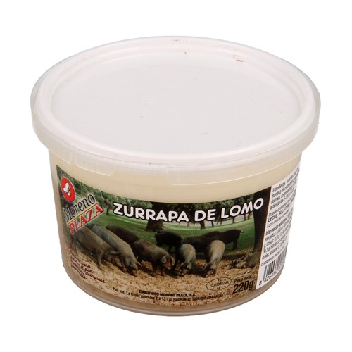 MORENO PLAZA Tarrina de zurrapa de lomo MORENO PLAZA 250 g.