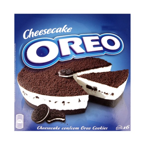OREO Tarta de queso con cobertura y trozos de galletas oreo OREO 350 g.