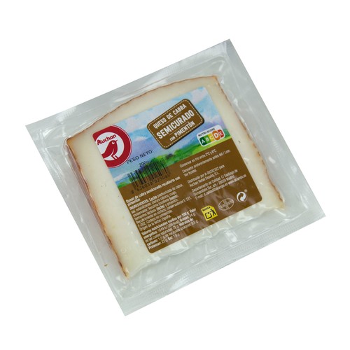 AUCHAN Queso de cabra semicurado con pimentón 200 g Producto Alcampo.