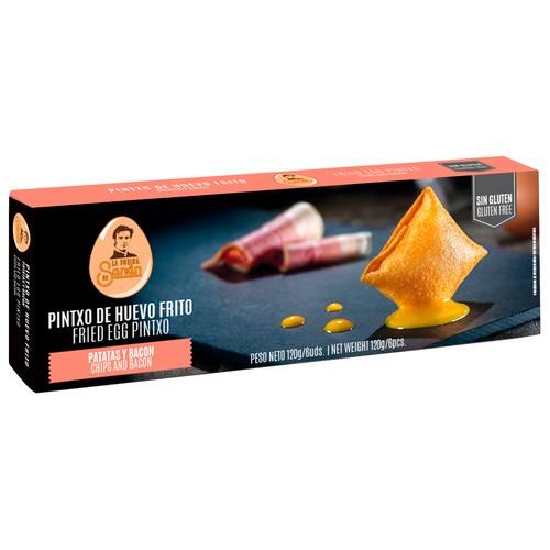 LA COCINA DE SENÉN Pintxo de huevo frito, patatas y bacon, elaborado sin gluten 6 uds.