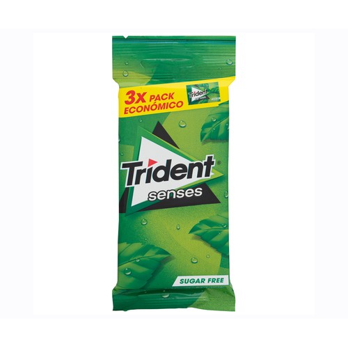 TRIDENT Chicles tableta de menta Rainforest Senses, 3 uds. 69 g.