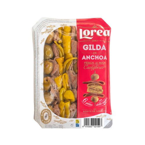 LOREA Gildas de anchoa del cantábrico 100 g.