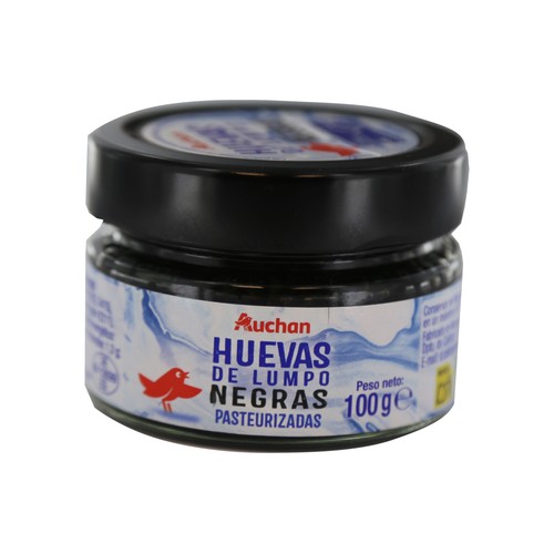 AUCHAN Huevas negras de lumpo procedentes de pesca sostenible certificada (MSC) 100 g Producto Alcampo.