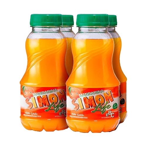 SIMON Refresco de mandarina sin gas pack 4 uds x 20 cl.