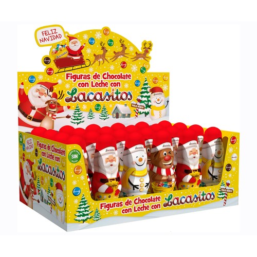 LACASITOS Figuras de chocolate con leche y lacasitos 34 g.