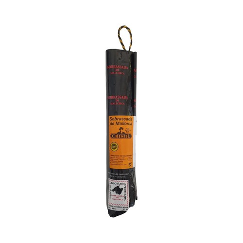 CRISOL Sobrasada de Mallorca con IGP Sobrassada de Mallorca CRISOL Etiqueta negra 250 g.