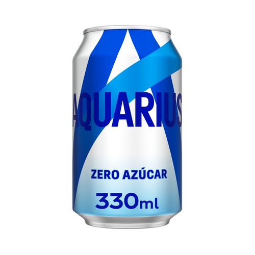 AQUARIUS Zero Bebida isotónica sin azúcar con sabor a limón lata de 330 ml.