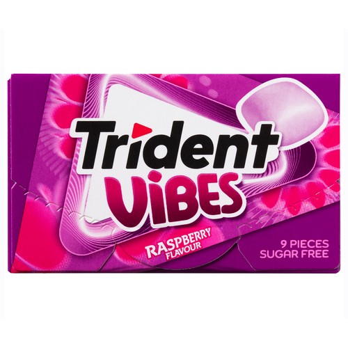 TRIDENT Chicle gragea frambuesa vibes 9 uds. 21 g.