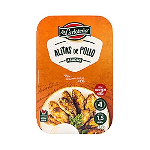 LA CARLOTEÑA Alitas de pollo (100% nacional) asadas 300 g.