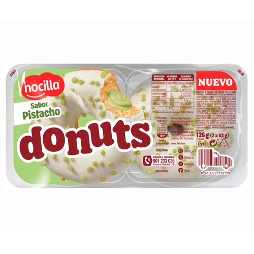 DONUTS Rosquilla con pistacho 2 uds. 126 g.