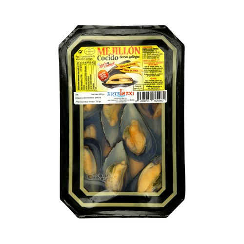 ARTEIÑAKI Mejillones cocidos con concha ARTEIÑAKI 250 g.
