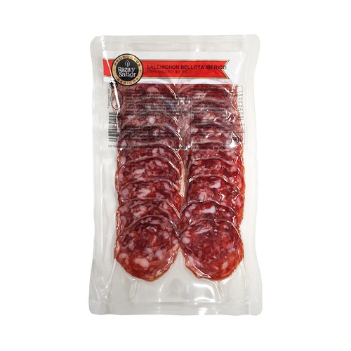 RAZA Y SABOR Salchichón de bellota ibérico (50% raza ibérica), cortado en finas lonchas 60 g.