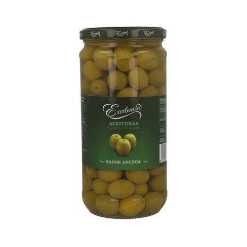 EXCELENCIA Frasco aceitunas sabor anchoa 330 g.