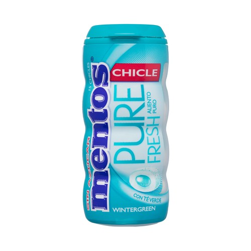 MENTOS Chicles menta verde sin azúcar 30 g.