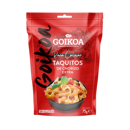 GOIKOA Chorizo extra elaborado sin gluten y cortado en tacos GOIKOA Para cocinar 75 g.