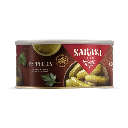 SARASA Pepinillos aderezados con anchoa SARASA 550 G.