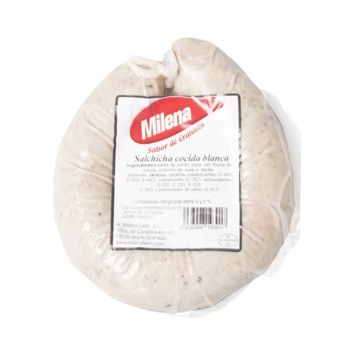 MILENA LEÓN Salchicha blanca cocida MILENA LEÓN