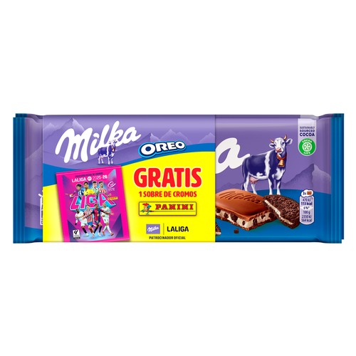MILKA Chocolate de leche con oreo 2 und X 100g