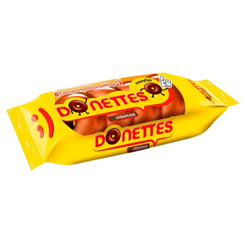 DONETTES Rosquillas bañadas en chocolate  4 uds  76 g.