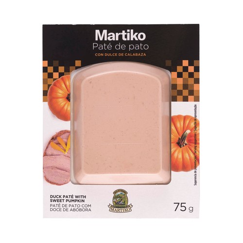 MARTIKO Paté de pato con dulce de calabaza 75 g.