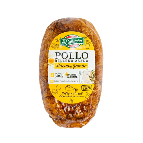 LA CARLOTEÑA Pollo relleno de huevo, jamón y queso LA CARLOTEÑA 800 g.