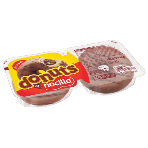 DONUTS Rosquillas de nocilla DONUTS 2 uds 140 g.