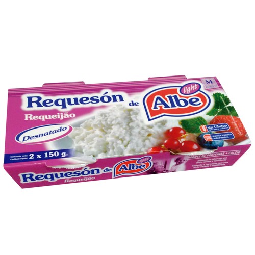 ALBE Requesón light ALBE packs 2 uds. x 150 g.