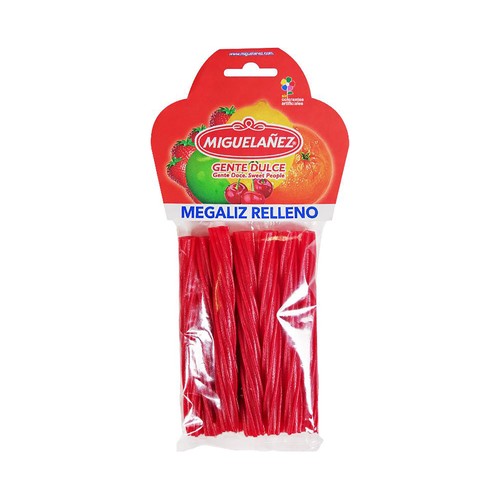 MIGUELAÑEZ Gominolas megaliz rellenas sabor a fresa bolsa 150 g.