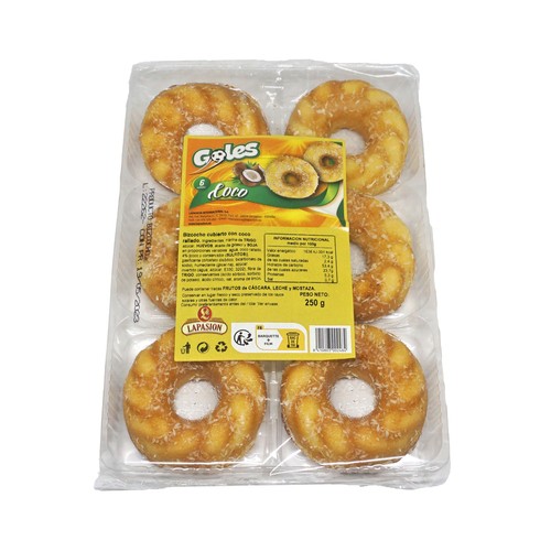 LAPASION Rosquillas con coco 250 gr,