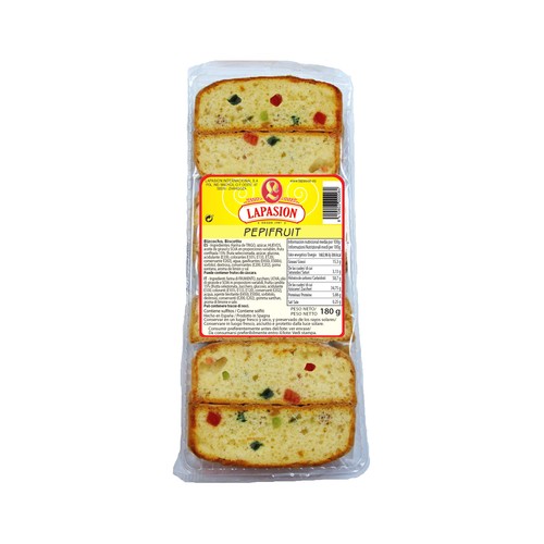 LAPASION Bizcocho con frutas pepifruit 180 g.