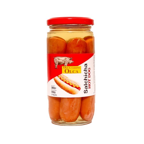 OLCA Salchichas especiales para perritos calientes 5 uds. 250 gr.