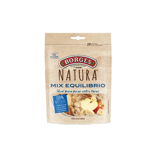 BORGES Cocktail de frutos secos crudos, ideales para picar entre horas 130 g.