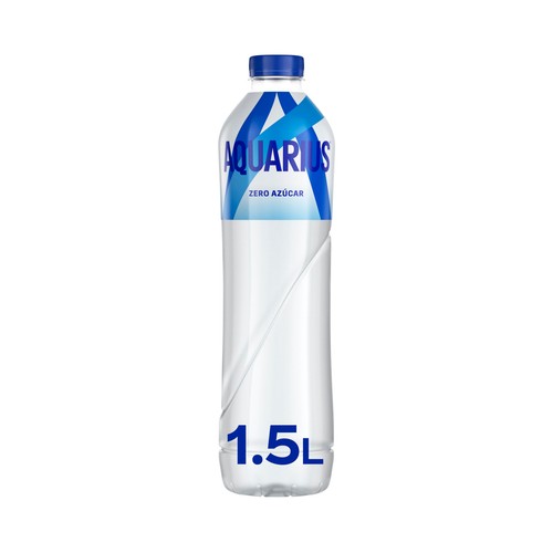 AQUARIUS Zero Bebida isotónica sin azúcar con sabor a limón botella de 1.5 l.