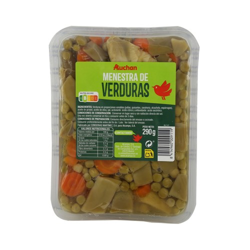 PRODUCTO ALCAMPO Menestra de verduras PRODUCTO ALCAMPO bandeja 290 g.