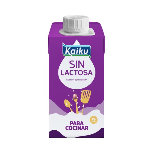 KAIKU Nata líquida (15% matria grasa) para cocinar sin lactosa KAIKU Sin lactosa 200 ml.