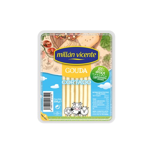 Queso cortado Gouda MILLÁN VICENTE 250 g.