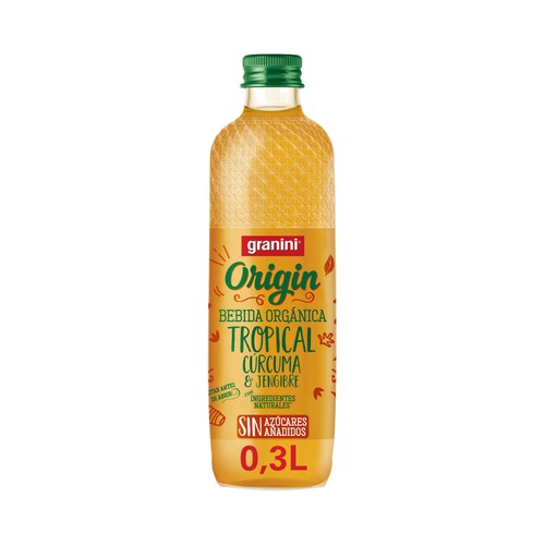 GRANINI Bebida orgánica de cúrcuma y jengibre GRANINI Origin botella de 0.3 l. de vidrio