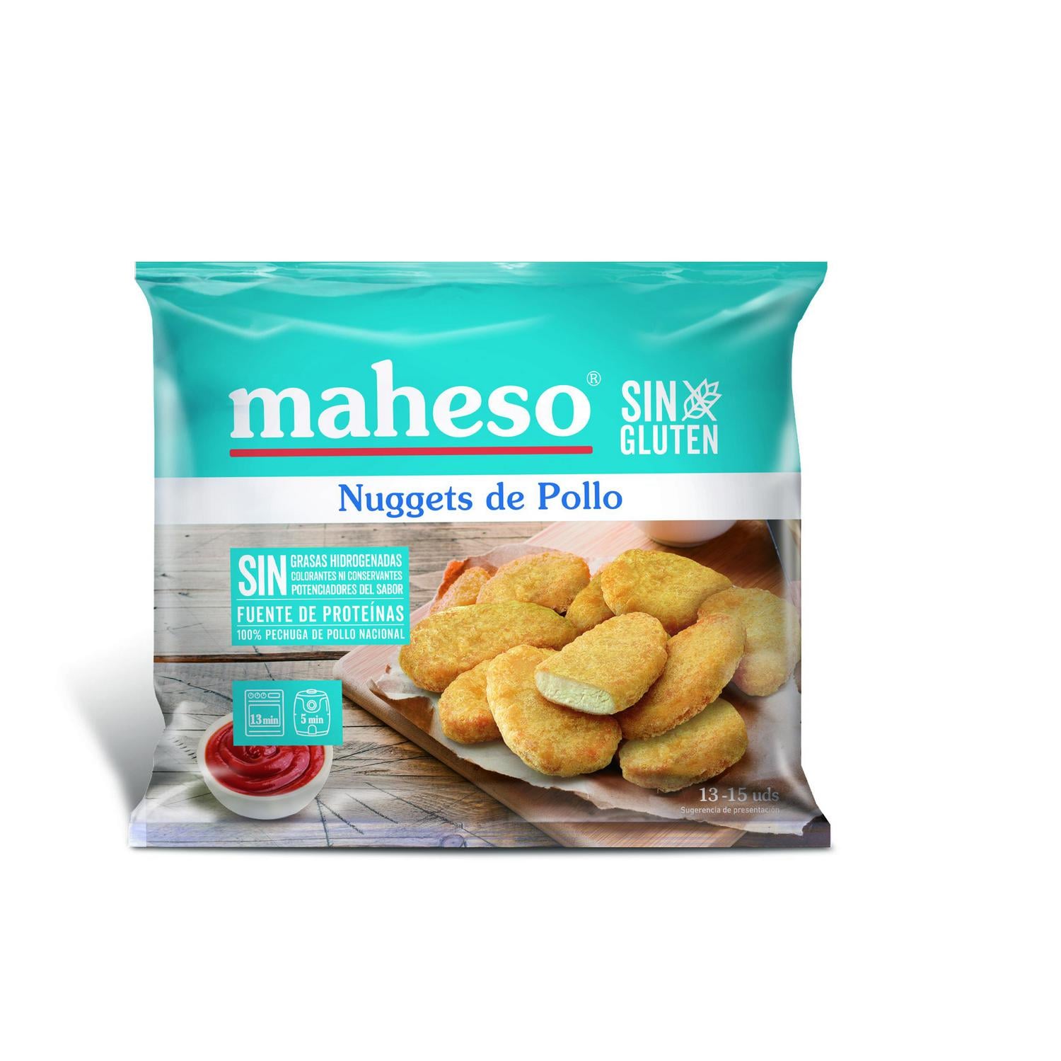 Nuggets de pollo Maheso sin gluten 300 g.
