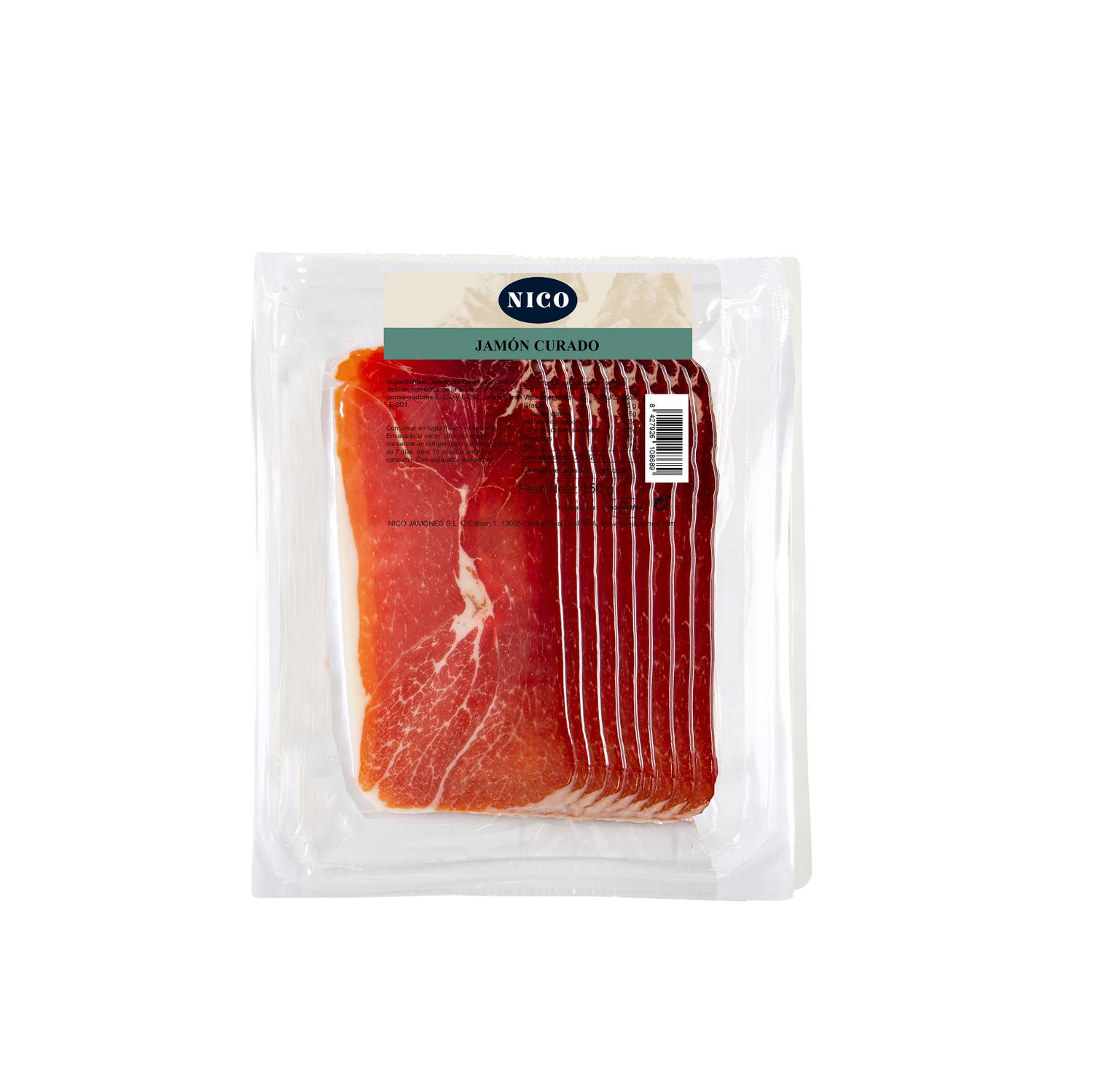 Jamón curado en lonchas Nico 150 g