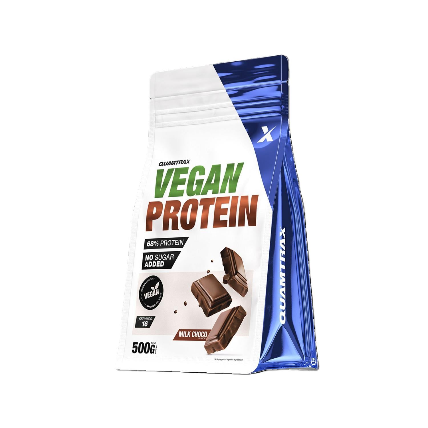 Vegan Protein sabor chocolate Quamtrax 500 g.