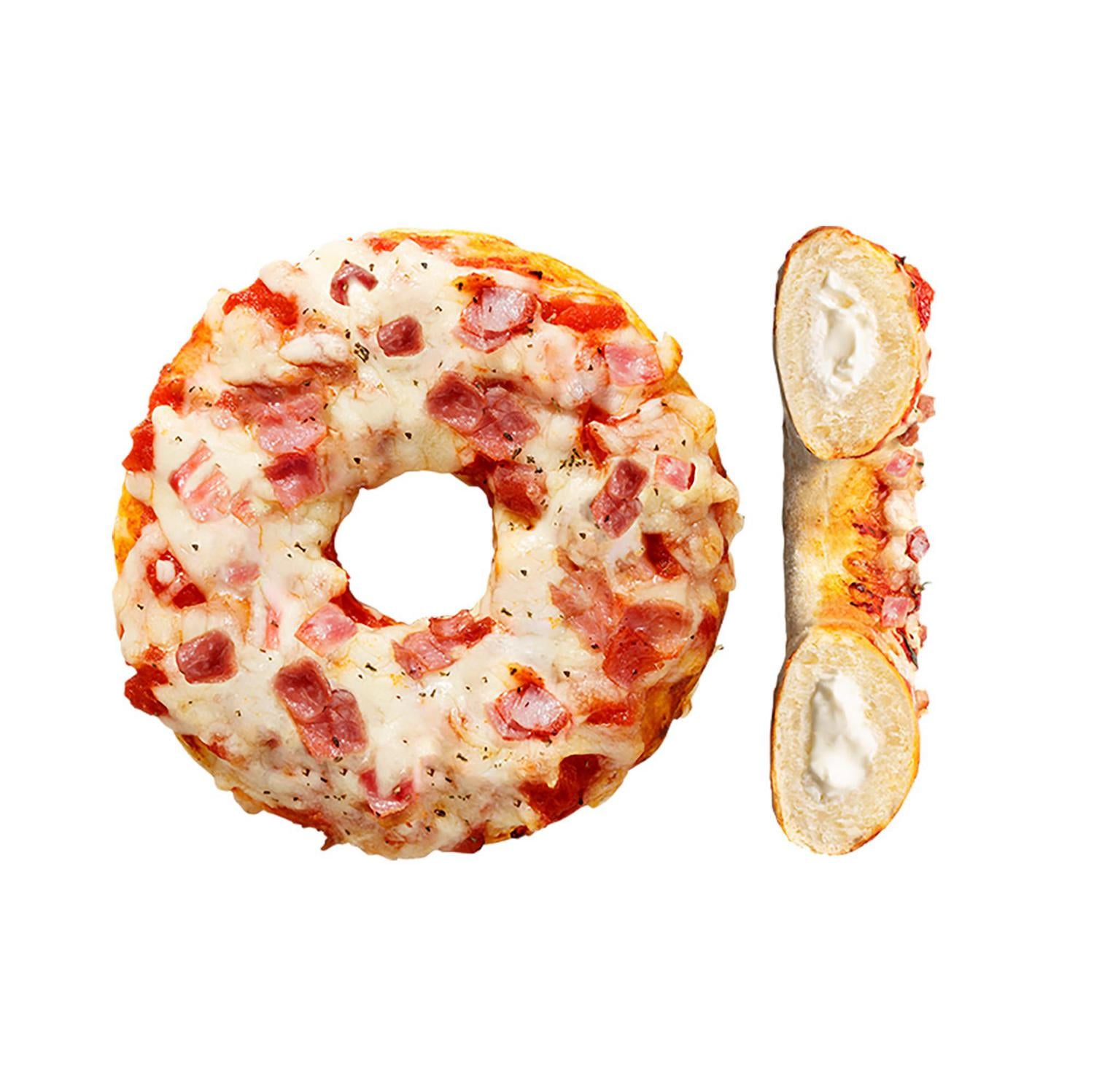 Pizza donut tomate, mozzarella y jamón 1 ud.