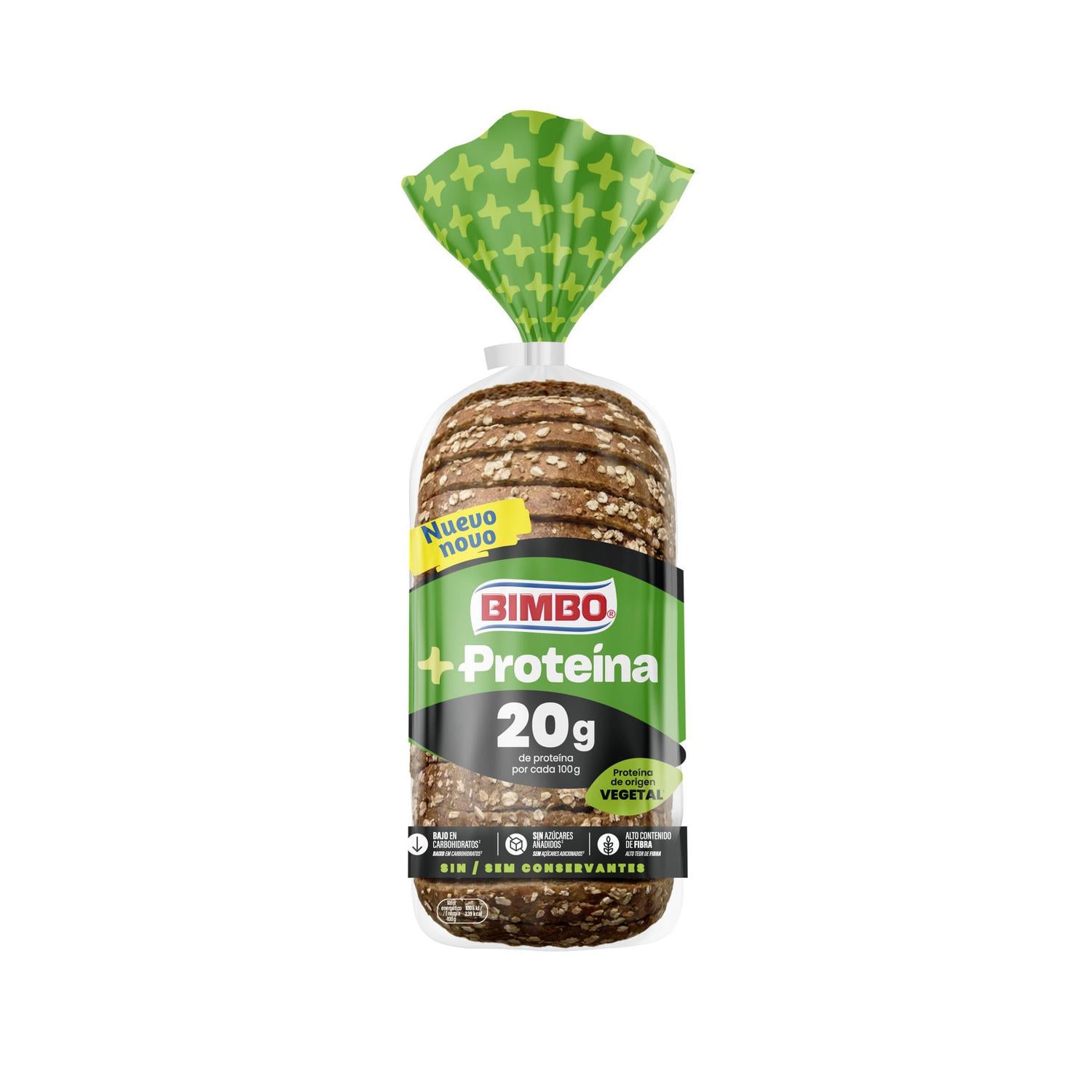 Pan de molde con corteza + Proteína Bimbo 475 g.