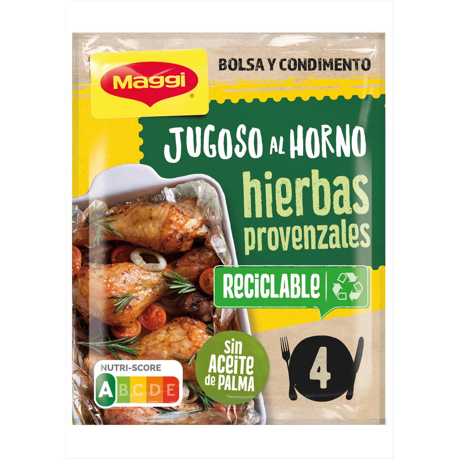 Sazonador para pollo de hierbas provenzales Jugoso al Horno Maggi 34 g.
