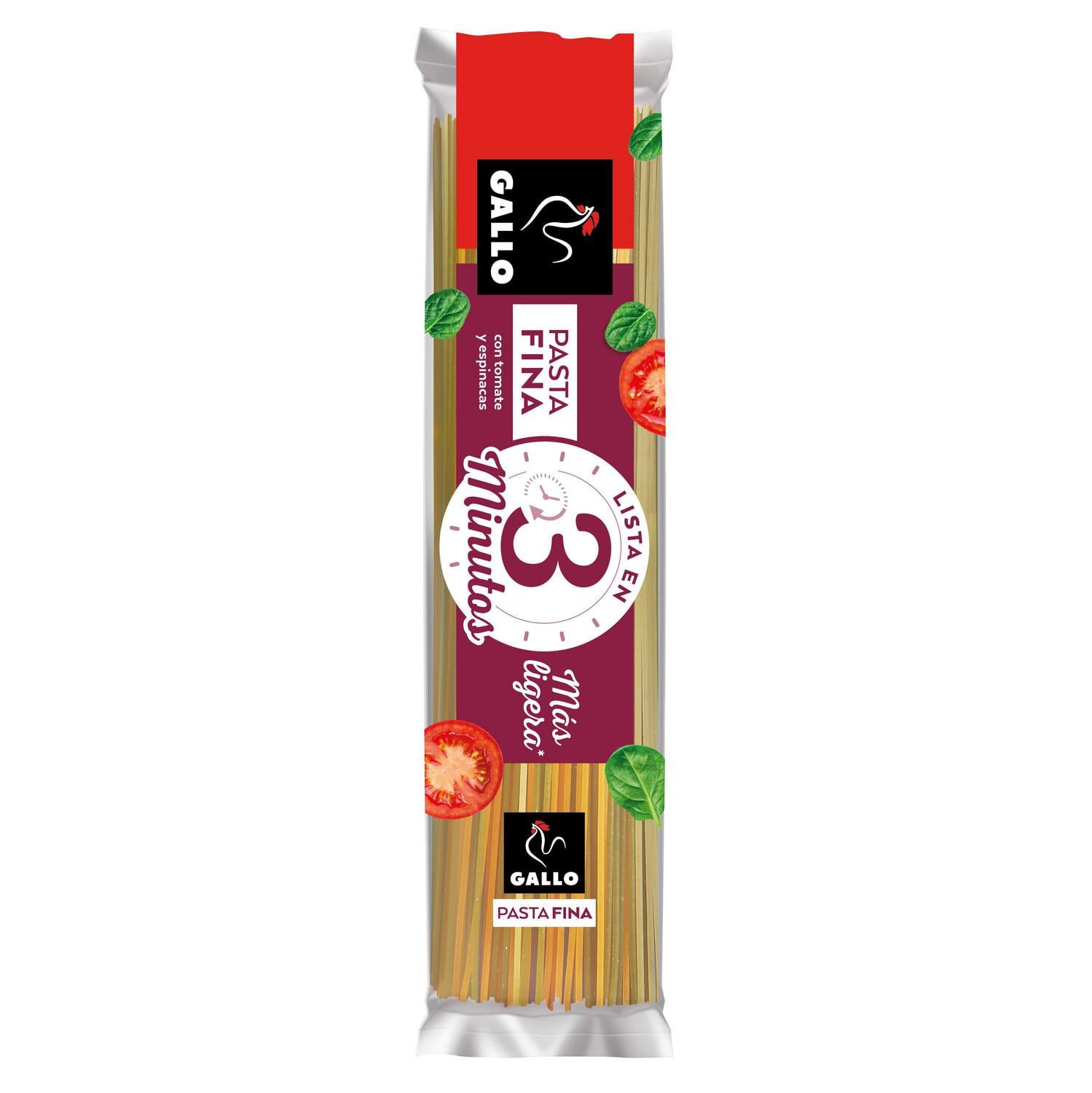 Pasta fina spaghetti vegetal Gallo 400 g.