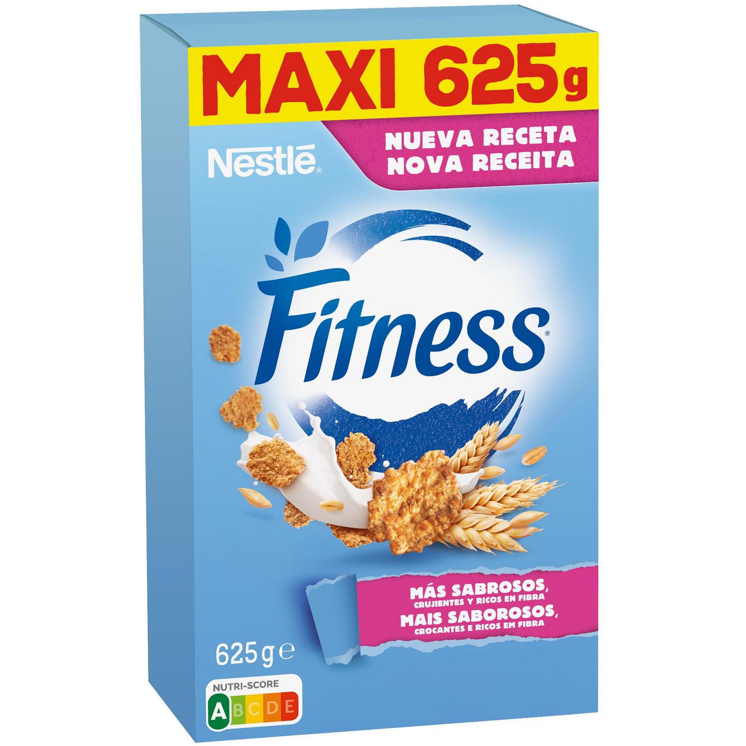Cereales de trigo integral, avena integral y arroz tostados Fitness Original Nestlé 625 g.