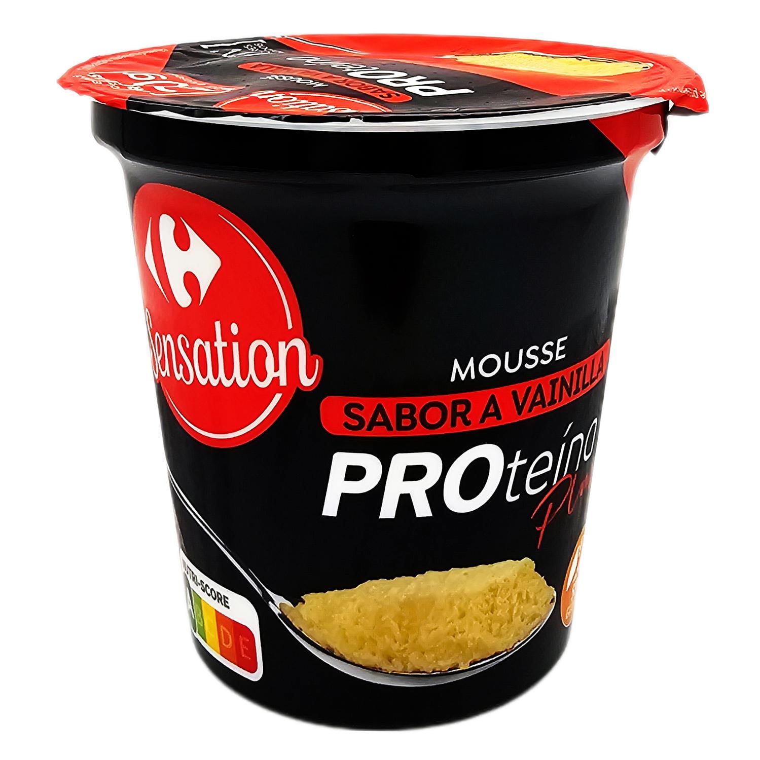 Mousse proteico sabor vainilla Carrefour Sensation 200 g.