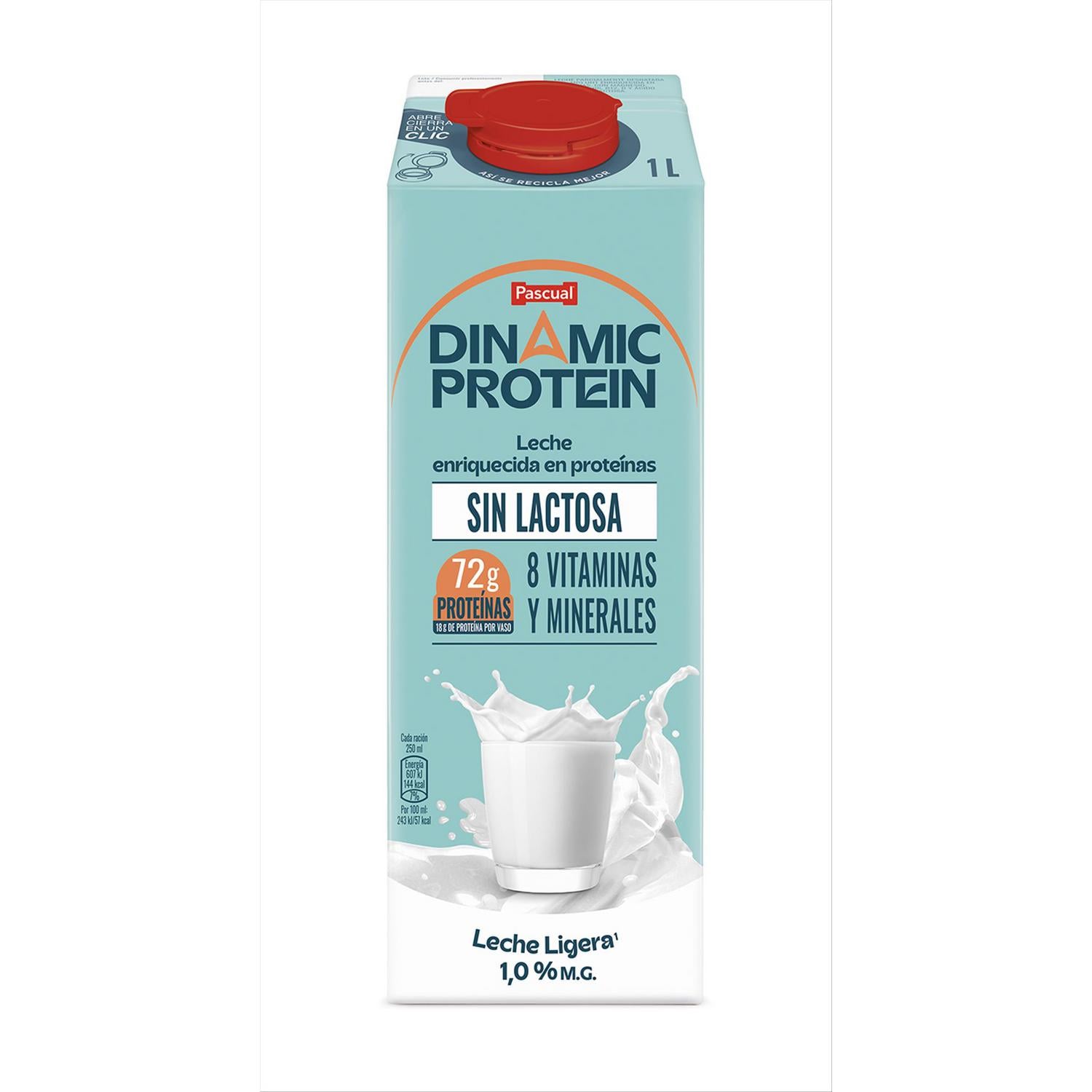 Leche Dinamic Protein Pascual sin lactosa 1 l.
